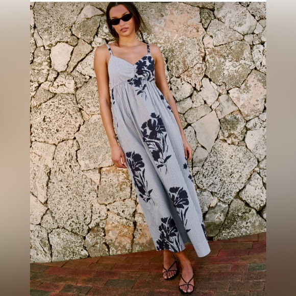 Abercrombie & Fitch Dresses & Skirts - Abercrombie & Fitch Poplin Babydoll Maxi Dress